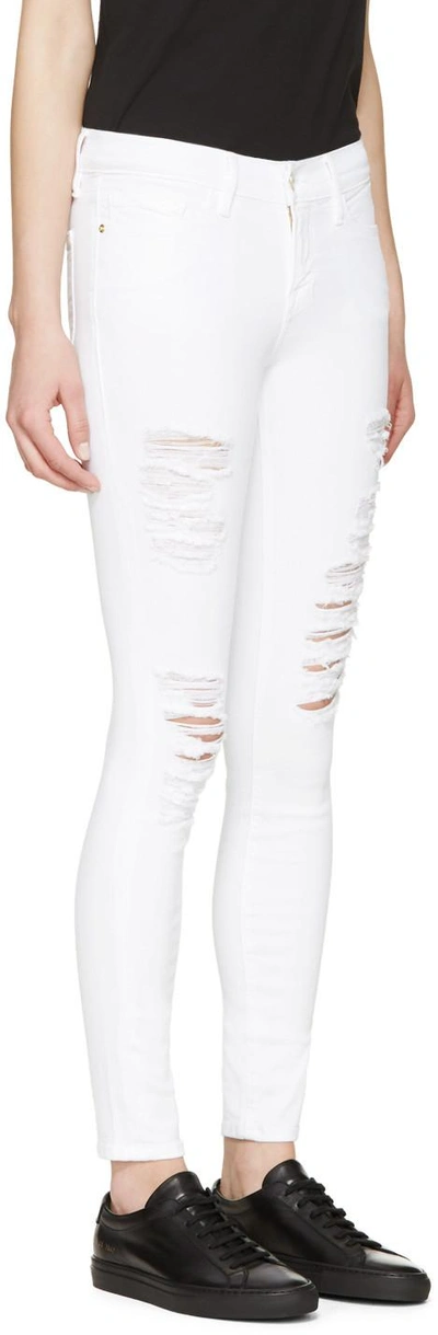 Shop Frame White Le Color Ripped Jeans