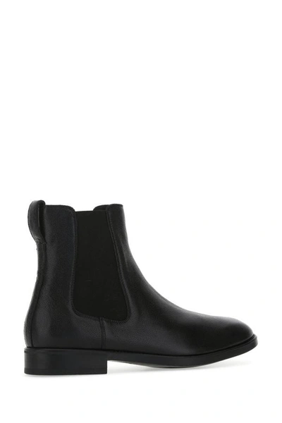 Shop Tom Ford Man Black Leather Ankle Boots