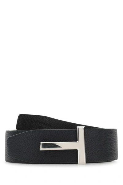 Shop Tom Ford Man Black Leather Belt