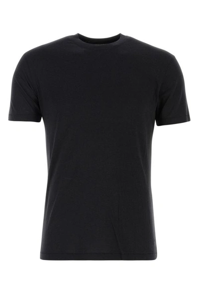 Shop Tom Ford Man Black Lyocell Blend T-shirt