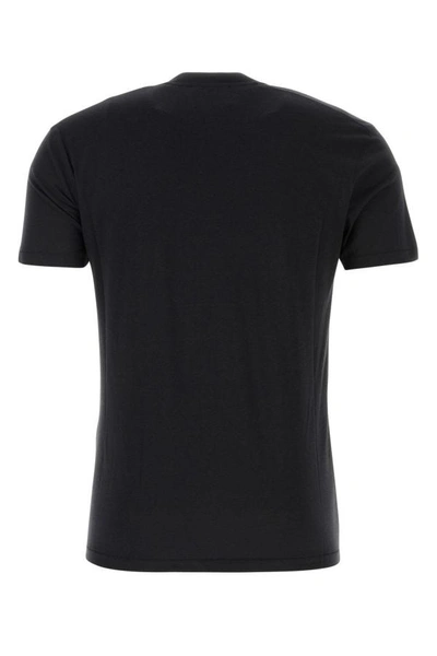 Shop Tom Ford Man Black Lyocell Blend T-shirt