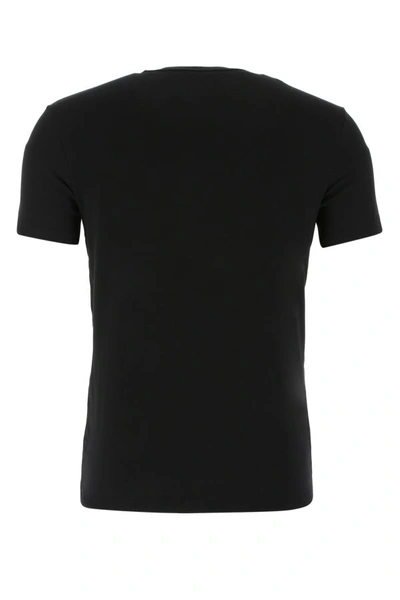Shop Tom Ford Man Black Stretch Cotton T-shirt