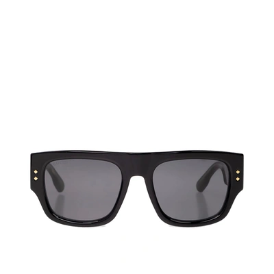 Shop Gucci Logo Sunglasses In Black