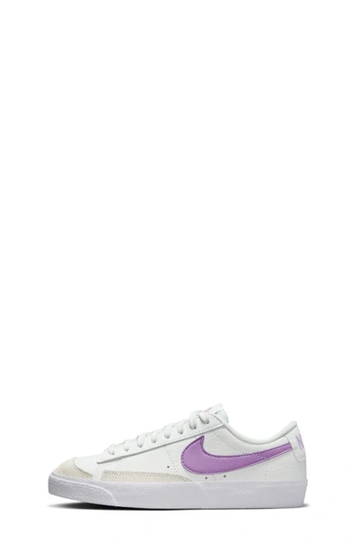 Shop Nike Kids' Blazer Low '77 Low Top Sneaker In White/ White/ Rush Fuchsia