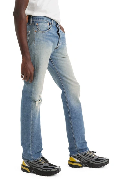 Shop Levi's® 501 Levis Original Straight Leg Jeans In Early Bird Blue Dx