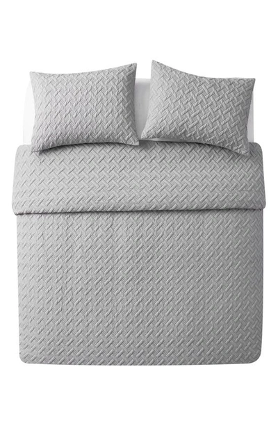 Shop Vcny Home Nina Embossed Comforter Set In Grey