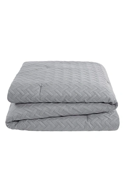 Shop Vcny Home Nina Embossed Comforter Set In Grey