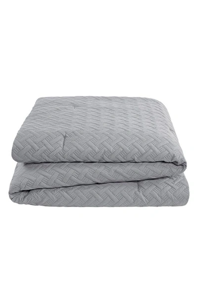 Vcny Home Nina Embossed Comforter Set In Grey