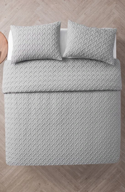 Vcny Home Nina Embossed Comforter Set In Grey