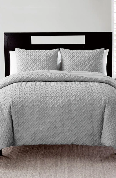 Shop Vcny Home Nina Embossed Comforter Set In Grey