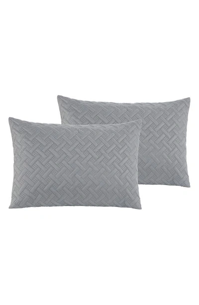 Vcny Home Nina Embossed Comforter Set In Grey