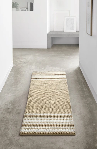 Shop Vcny Home Aiden Stripe Jacquard Runner Bath Rug In Taupe