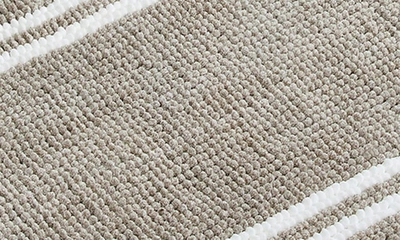 Vcny Home Hotel Stripe Bath Runner Rug In Stone/ White