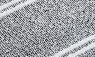 Vcny Home Hotel Stripe Bath Runner Rug In Grey/ White