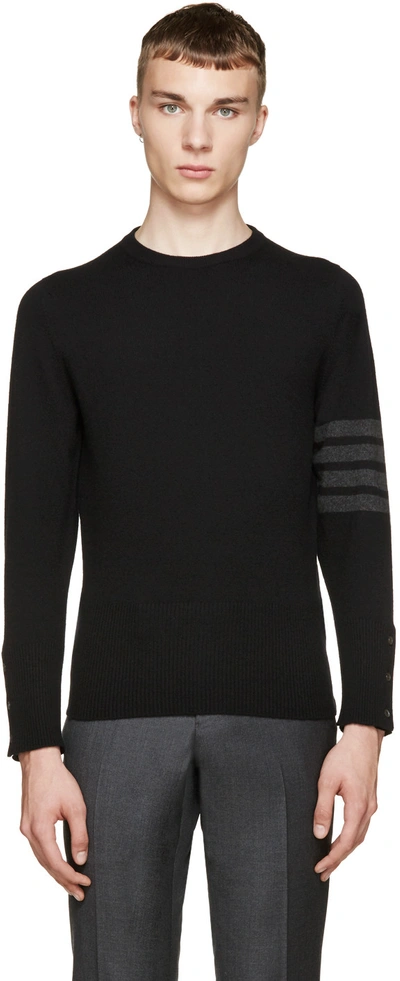 Thom Browne Black Striped Armband Sweater