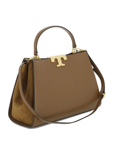 Tory Burch Eleanor Hand Bags Gray In Brown