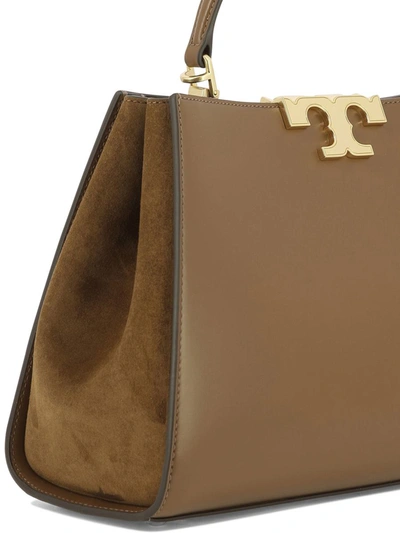 Tory Burch Eleanor Hand Bags Gray In Brown