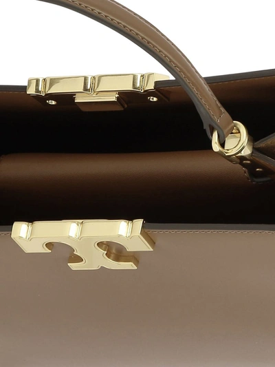 Tory Burch Eleanor Hand Bags Gray In Brown