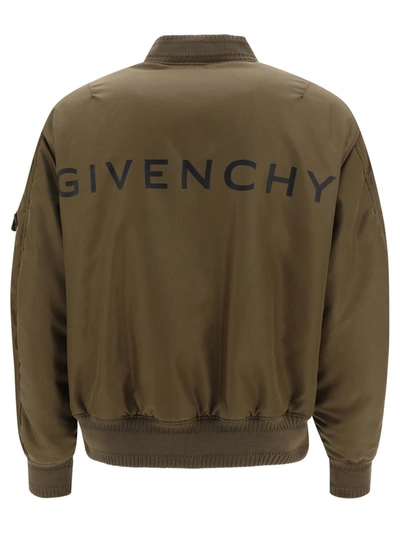 Shop Givenchy Bomber Jacket With Logo In Green