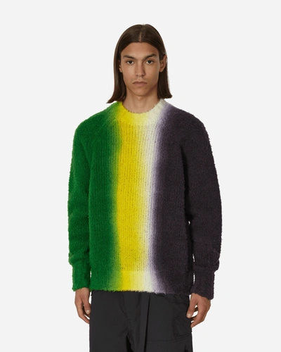 Shop Sacai Tie Dye Knit Sweater Multicolor In Green