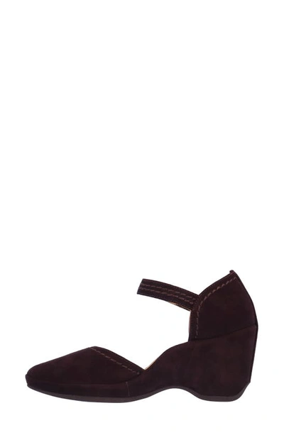 Shop L'amour Des Pieds Orva Wedge Sandal In Chocolate