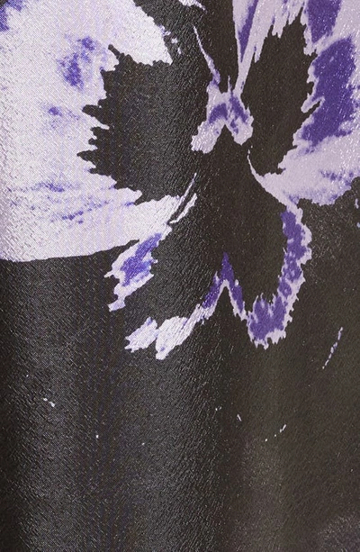 Shop Baum Und Pferdgarten Neddie Floral Drawstring Pants In Black/ Purple Pansy