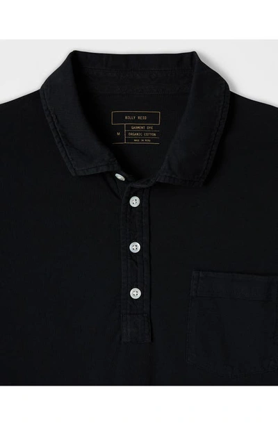 Shop Billy Reid Pensacola Slim Fit Organic Cotton Pocket Polo In Black