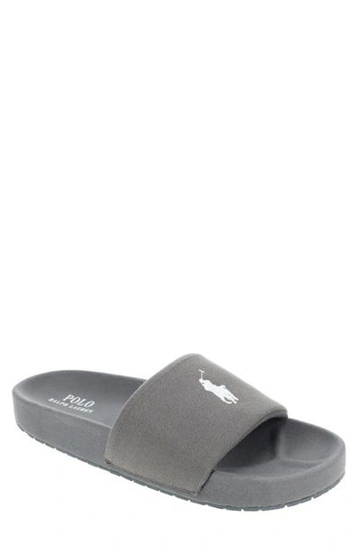 Shop Polo Ralph Lauren Hendrick Slide Sandal In Charcoal