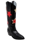 CHIARA FERRAGNI 50MM STARS LEATHER BOOTS,64ILNM008-QkxBQ0s1