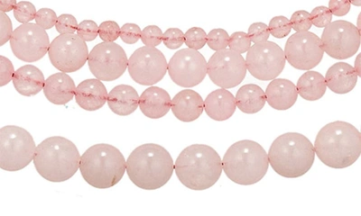 Shop Eye Candy Los Angeles Stone Beaded Layered Necklace In Pink