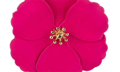Eye Candy Los Angeles Floral Drop Earrings In Pink