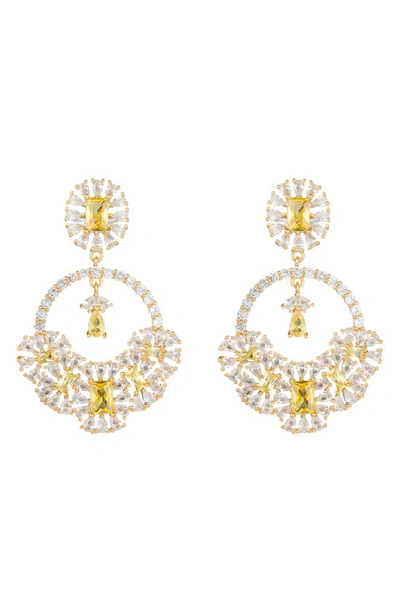Shop Eye Candy Los Angeles Alessia Cubic Zirconia Statement Earrings In Gold