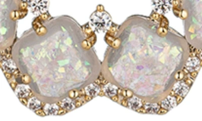 Shop Eye Candy Los Angeles Sophie Starburst Cubic Zirconia Drop Earrings In Gold