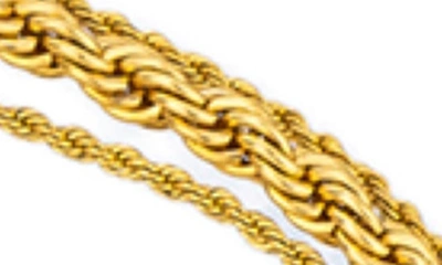 Eye Candy Los Angeles Set Of 3 Ellie Rope Chain Necklaces In Gold