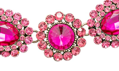Eye Candy Los Angeles Raven Crystal Collar Necklace In Pink