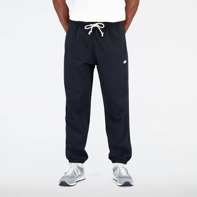 Shop New Balance Men's Athletics Remastered French Terry Sweatpant In Black