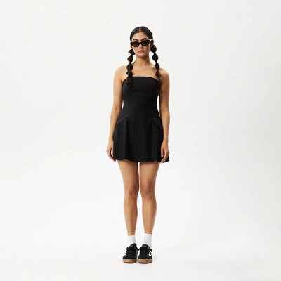 Shop Afends Strapless Mini Dress In Black