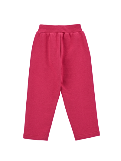 Shop Monnalisa Fleece Trousers With Piping In Lilac