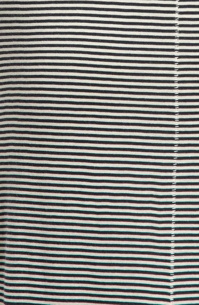 Rag & Bone Michal Knit Striped Midi Muscle Dress In Navymult