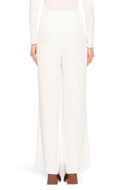 Alexia Admor Elia High Waist Pleat Wide Leg Pants In Ivory