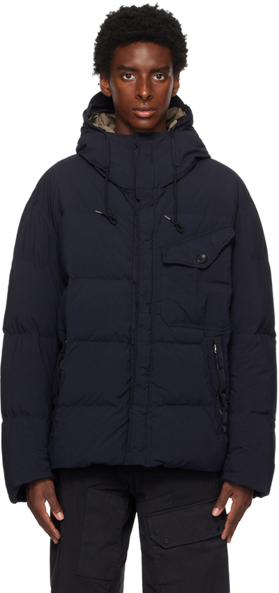 Shop Ten C Navy Survival Down Jacket In 888 Navy