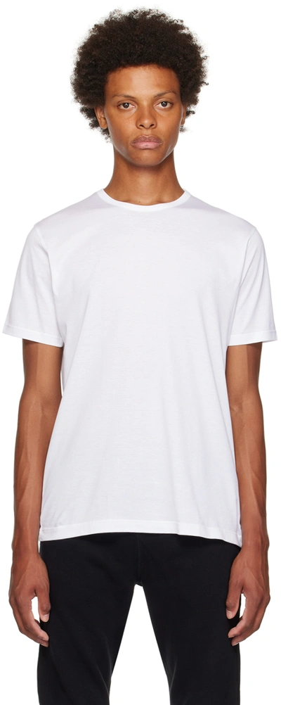 Shop Sunspel White Classic T-shirt In Whaa White