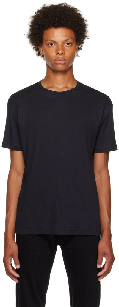 Shop Sunspel Black Underwear T-shirt In Bkaa Black