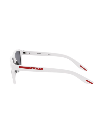 Prada Logo-print Square-frame Sunglasses In White