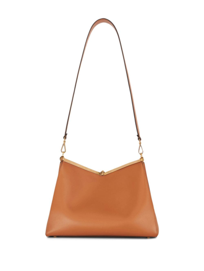 Shop Etro Vela Leather Shoulder Bag In Brown