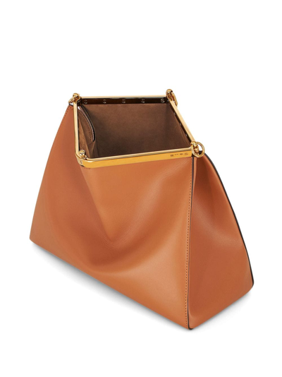 Shop Etro Vela Leather Shoulder Bag In Brown