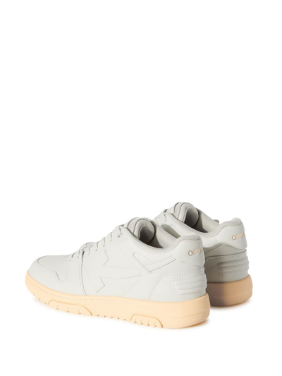 Shop Off-white Out Of Office Leather Sneakers In Grey