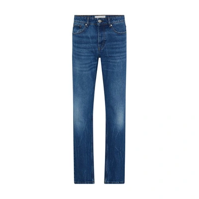 Shop Ami Alexandre Mattiussi Straight Fit Jeans In Used_blue