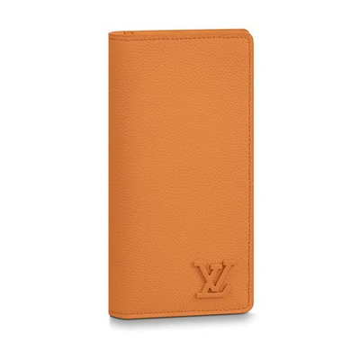 Shop Louis Vuitton Brazza Wallet In Orange