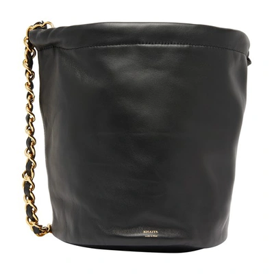 Shop Khaite Aria Medium Bucket Bag In Black